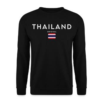 Flag of Thailand, Thai pride - Unisex Sweatshirt - black - Front - Alina (178cm) & Michal (187cm)