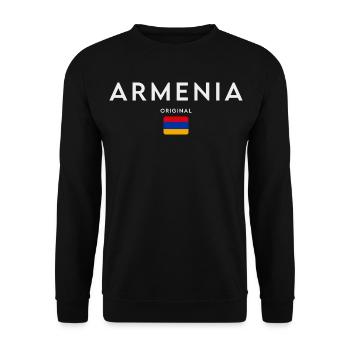 Armenian flag, Armenian pride - Unisex Sweatshirt - black - Front - Alina (178cm) & Michal (187cm)