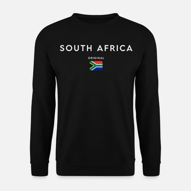 Südafrikanische Flagge, Südafrikanischer Stolz - Unisex Pullover - Schwarz
