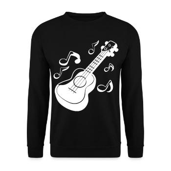 Graphiques Ukulele - Sweat-shirt Unisexe - noir - Devant - Alina (178cm) & Michal (187cm)