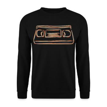 VHS Kassette - Unisex Pullover - Schwarz - Vorne - Alina (178cm) & Michal (187cm)