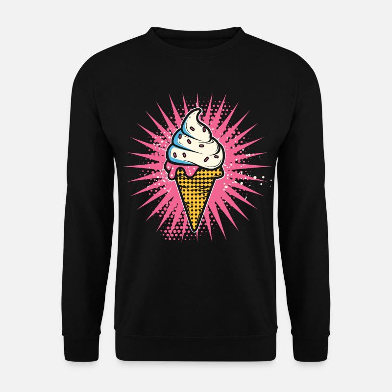 Glace Dessin animé Look - Sweat-shirt Unisexe - noir