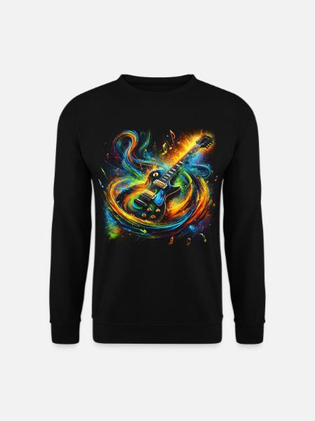 Farbenfroher Gitarrenausdruck - Unisex Pullover - Schwarz