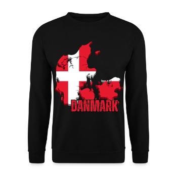 Danish pride, flag of Denmark - Unisex Sweatshirt - black - Front - Alina (178cm) & Michal (187cm)