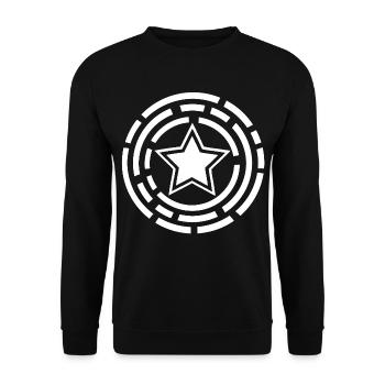 étoile blanche - Sweat-shirt Unisexe - noir - Devant - Alina (178cm) & Michal (187cm)