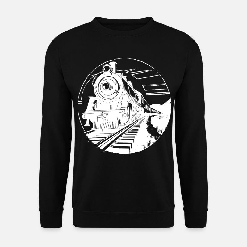 Eisenbahn Grafik - Unisex Pullover - Schwarz