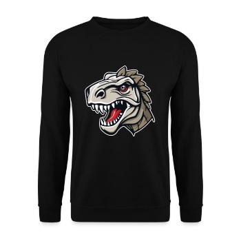 La tête d’un dinosaure à l’allure dangereuse - Sweat-shirt Unisexe - noir - Devant - Alina (178cm) & Michal (187cm)