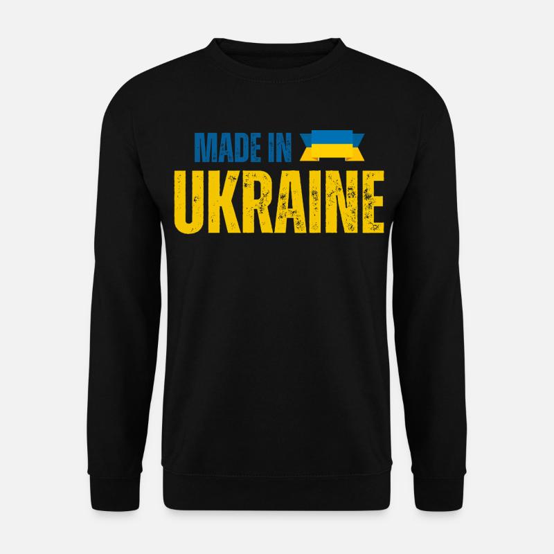 Made in Ukraine, ukrainischer Stolz - Unisex Pullover - Schwarz