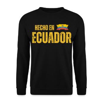 Made in Ecuador, Ecuadorian pride - Unisex Sweatshirt - black - Front - Alina (178cm) & Michal (187cm)