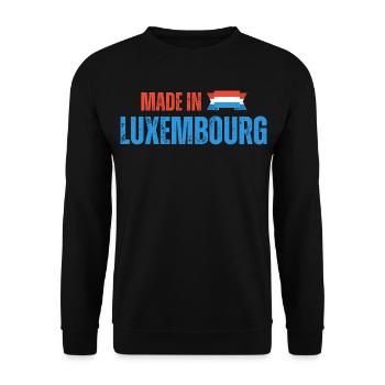 Made in Luxembourg, Luxembourg pride - Unisex Sweatshirt - black - Front - Alina (178cm) & Michal (187cm)