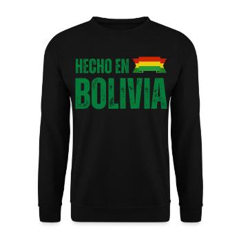 Made in Bolivia, Bolivian pride - Unisex Sweatshirt - black - Front - Alina (178cm) & Michal (187cm)