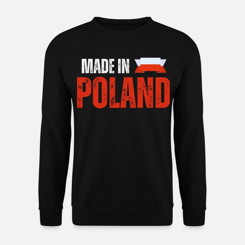Made in Poland, polnischer Stolz - Unisex Pullover - Schwarz