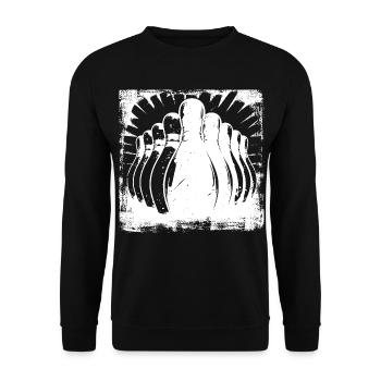 Quilles Bowling - Sweat-shirt Unisexe - noir - Devant - Alina (178cm) & Michal (187cm)