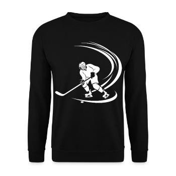 hockey player sketch - Unisex Sweatshirt - black - Front - Alina (178cm) & Michal (187cm)
