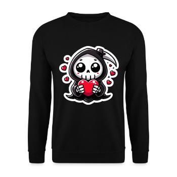 Amour mignon de la faucheuse - Sweat-shirt Unisexe - noir - Devant - Alina (178cm) & Michal (187cm)