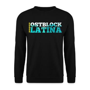 Ostblock Latina Kasachin Kasachstan Geschenk - Unisex Pullover - Schwarz - Vorne - Alina (178cm) & Michal (187cm)