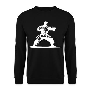 Karateka - Unisex Pullover - Schwarz - Vorne - Alina (178cm) & Michal (187cm)
