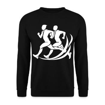 Jogger Sketch - Unisex Sweatshirt - black - Front - Alina (178cm) & Michal (187cm)