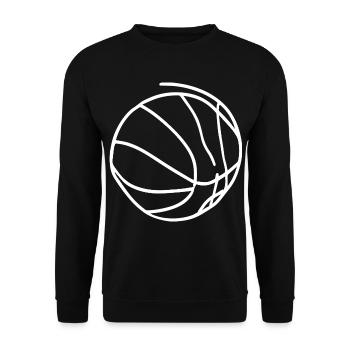 Basketball Skizze - Unisex Pullover - Schwarz - Vorne - Alina (178cm) & Michal (187cm)