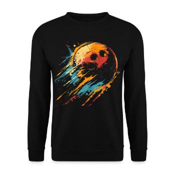 90er Bowlingkugel - Unisex Pullover - Schwarz - Vorne - Alina (178cm) & Michal (187cm)