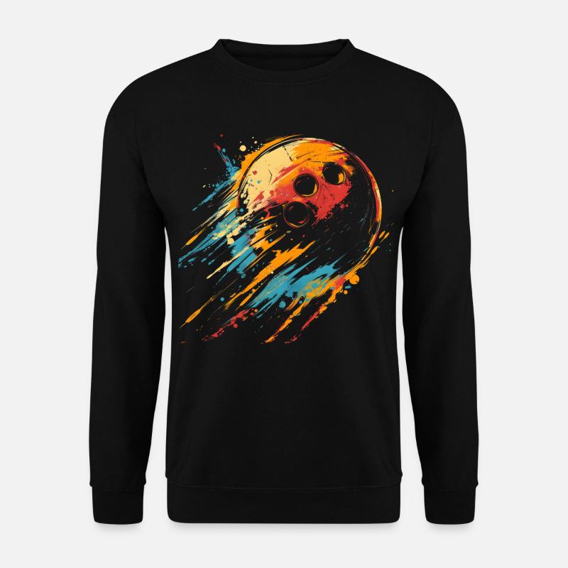 90er Bowlingkugel - Unisex Pullover - Schwarz
