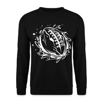 Football Ball Sketch - Unisex Sweatshirt - black - Front - Alina (178cm) & Michal (187cm)