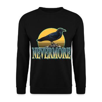 Nevermore – Corbeaux et esthétique gothique - Sweat-shirt Unisexe - noir - Devant - Alina (178cm) & Michal (187cm)