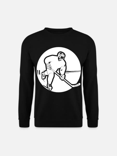 Hockey Player Drawing - Unisex Sweatshirt - black