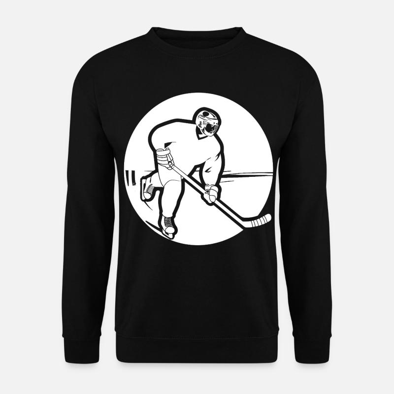 Hockey Player Drawing - Unisex Sweatshirt - black