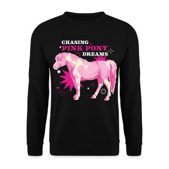 Pink Pony Dreams – Magic Ride - Unisex Sweatshirt - black - Front - Alina (178cm) & Michal (187cm)