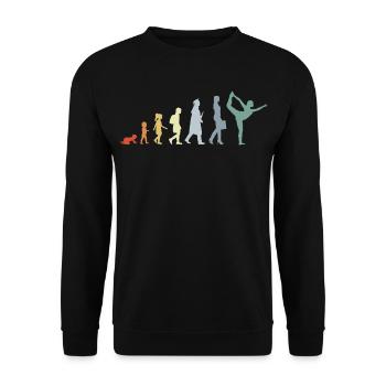 Development into a yoga teacher - Unisex Sweatshirt - black - Front - Alina (178cm) & Michal (187cm)