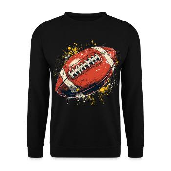 American Football Street Art - Unisex Sweatshirt - black - Front - Alina (178cm) & Michal (187cm)