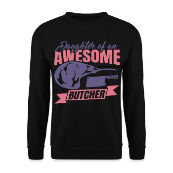 Fille d’un boucher - Sweat-shirt Unisexe - noir - Devant - Alina (178cm) & Michal (187cm)