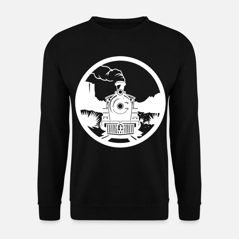 Eisenbahn Zeichnung - Unisex Pullover - Schwarz