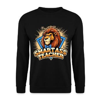 Know-it-All Cintelligent Enseignant Leo Drôle Cadeau - Sweat-shirt Unisexe - noir - Devant - Alina (178cm) & Michal (187cm)