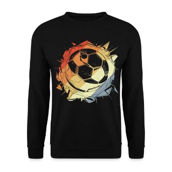 Vintage Football Graphic - Unisex Sweatshirt - black - Front - Alina (178cm) & Michal (187cm)