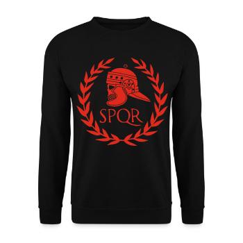 Roman Empire and the Red Skull - Unisex Sweatshirt - black - Front - Alina (178cm) & Michal (187cm)