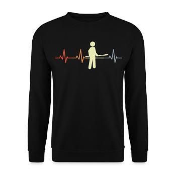 Bâton de boulanger figures palpitations cardiaques - Sweat-shirt Unisexe - noir - Devant - Alina (178cm) & Michal (187cm)