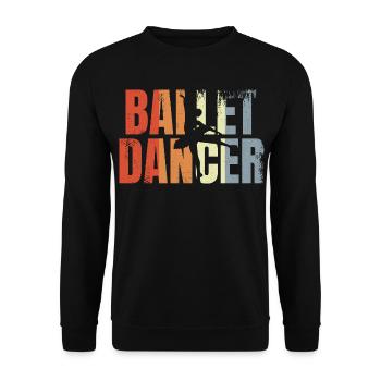Danseuse de ballet vintage - Sweat-shirt Unisexe - noir - Devant - Alina (178cm) & Michal (187cm)