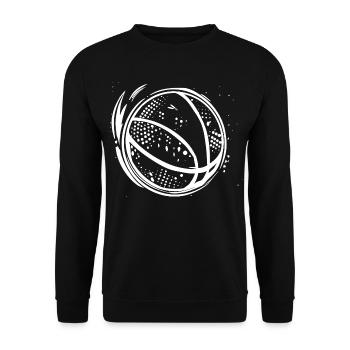 Basketball Zeichnung - Unisex Pullover - Schwarz - Vorne - Alina (178cm) & Michal (187cm)