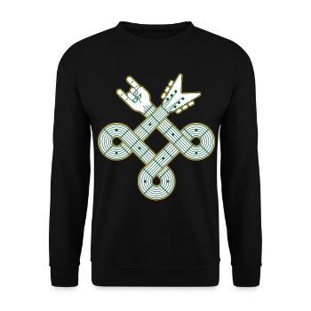 Celtic Knot Guitar - Unisex Pullover - Schwarz - Vorne - Alina (178cm) & Michal (187cm)