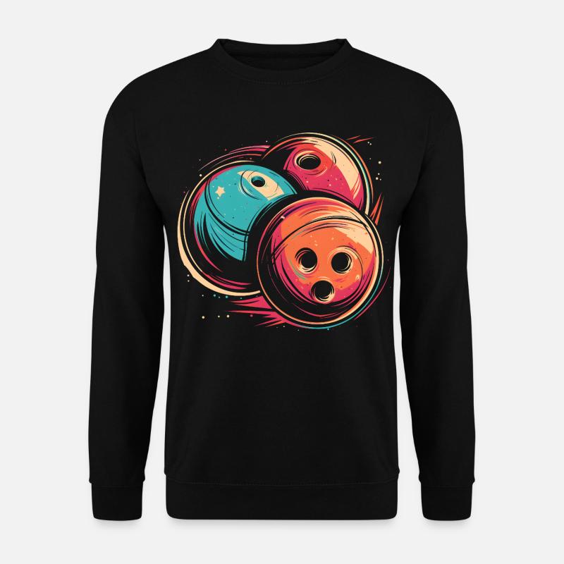 Bowlingkugeln Synthwave - Unisex Pullover - Schwarz