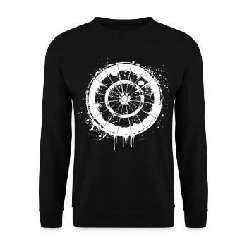 Dartboard Street Art - Unisex Sweatshirt - black - Front - Alina (178cm) & Michal (187cm)