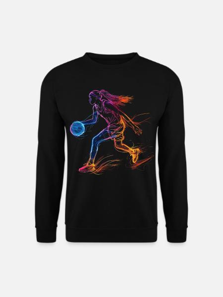 Croquis de joueur de basket-ball - Sweat-shirt Unisexe - noir