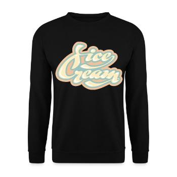 Eis Swirl - Unisex Pullover - Schwarz - Vorne - Alina (178cm) & Michal (187cm)