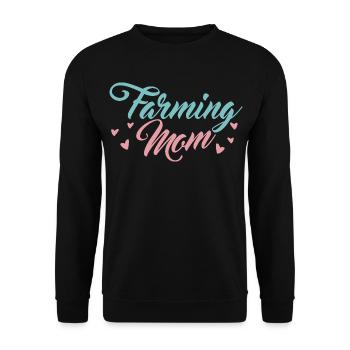 Bäuerin Mama - Unisex Pullover - Schwarz - Vorne - Alina (178cm) & Michal (187cm)