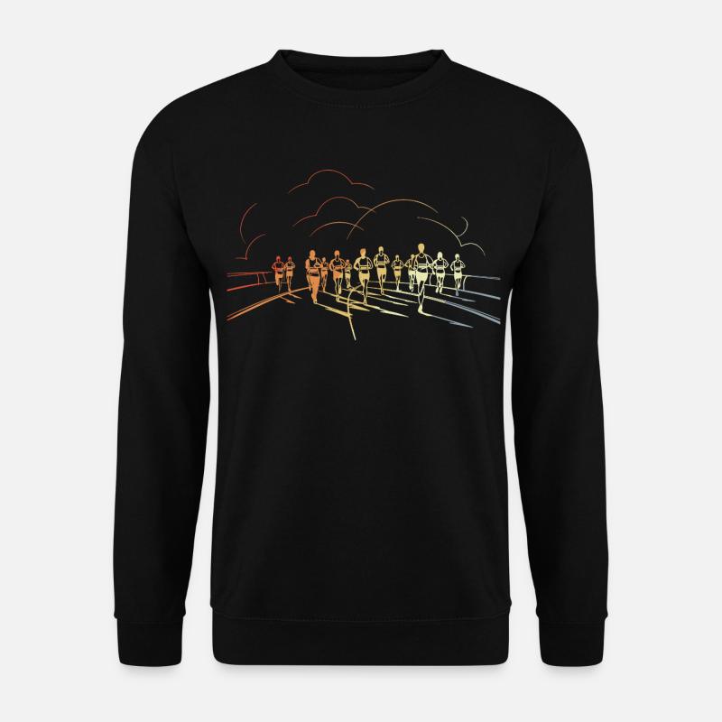 Jogger Line Art 90er Look - Unisex Pullover - Schwarz
