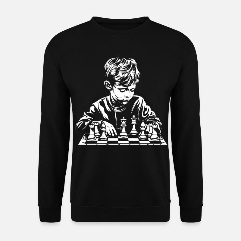 Chess Boy Sketch - Unisex Sweatshirt - black