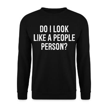 est-ce que j’ai l’air d’une personne sociable - Sweat-shirt Unisexe - noir - Devant - Alina (178cm) & Michal (187cm)
