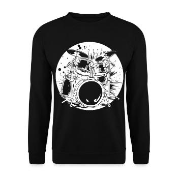 Percussion - Sweat-shirt Unisexe - noir - Devant - Alina (178cm) & Michal (187cm)